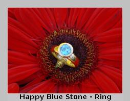 Happy Blue Stone Ohrringe & Happy Blue Stone Collier